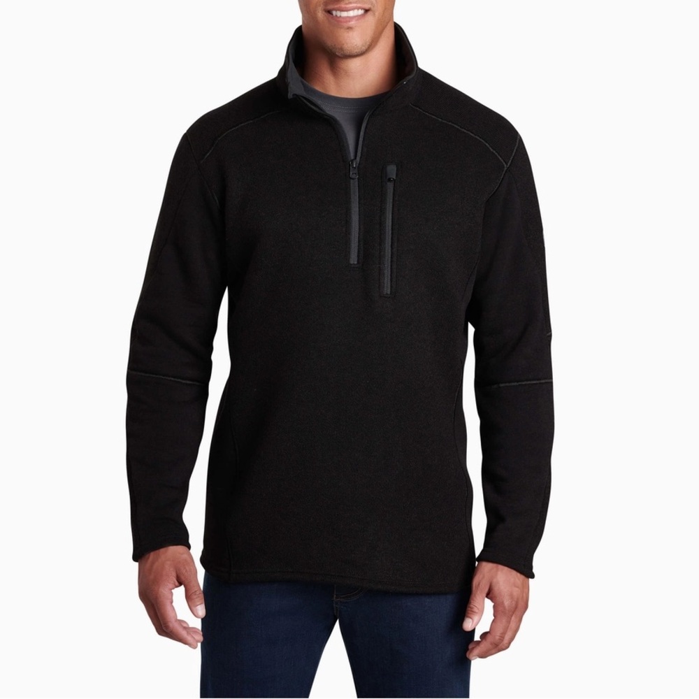 KÜHL Interceptr 1/4 Zip Black/Grey Trim Fleece – Men’s Medium 🏔️